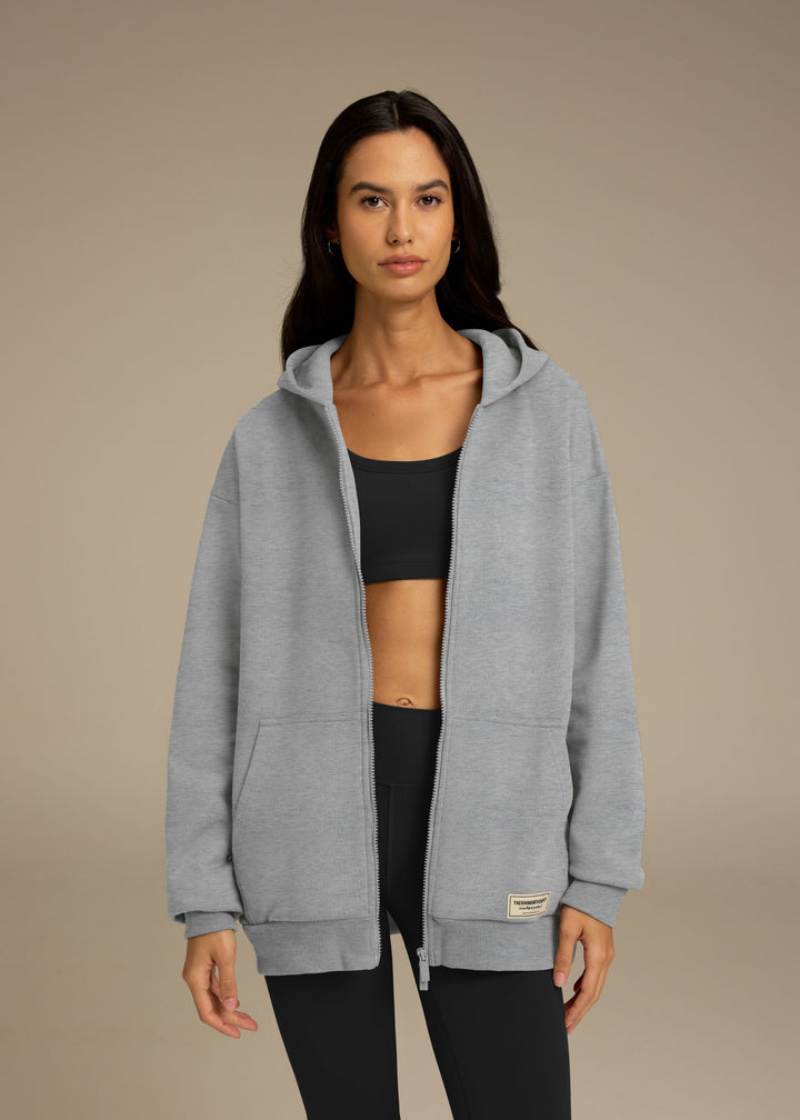 Cotton Oversized Zip Hoodie