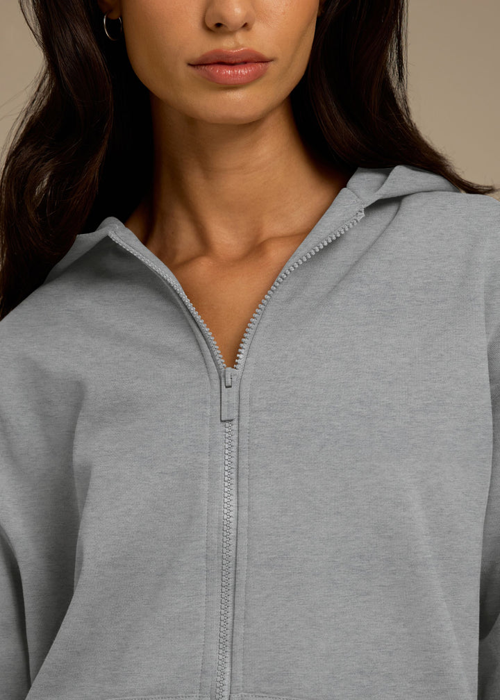Cotton Oversized Zip Hoodie
