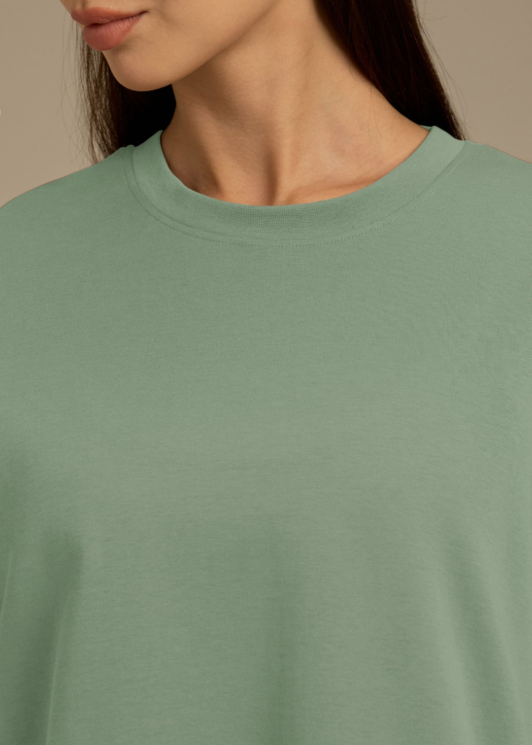 Unisex Cotton Luxe Oversized T Shirt - Misty Green