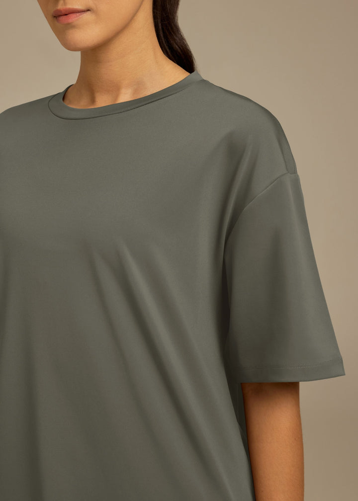 Recycled Oversized T Shirt - Pebble Grey