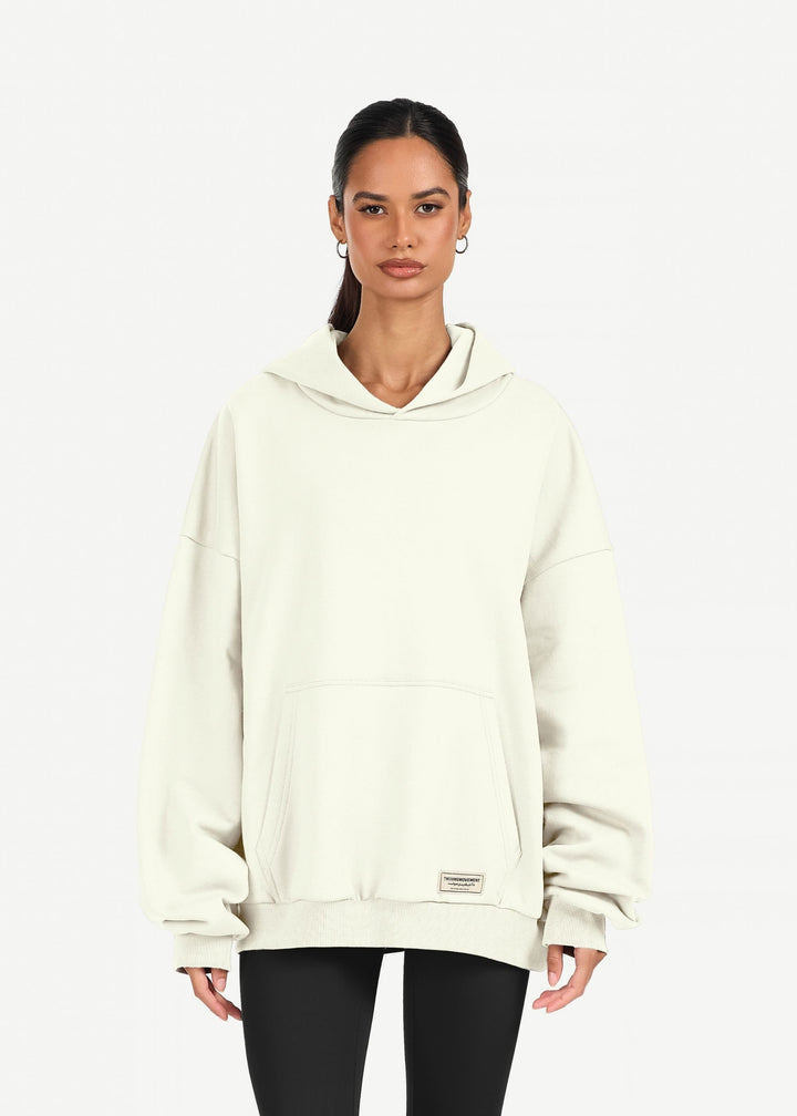 Cotton Oversized Boxy Hoodie - Curve Print