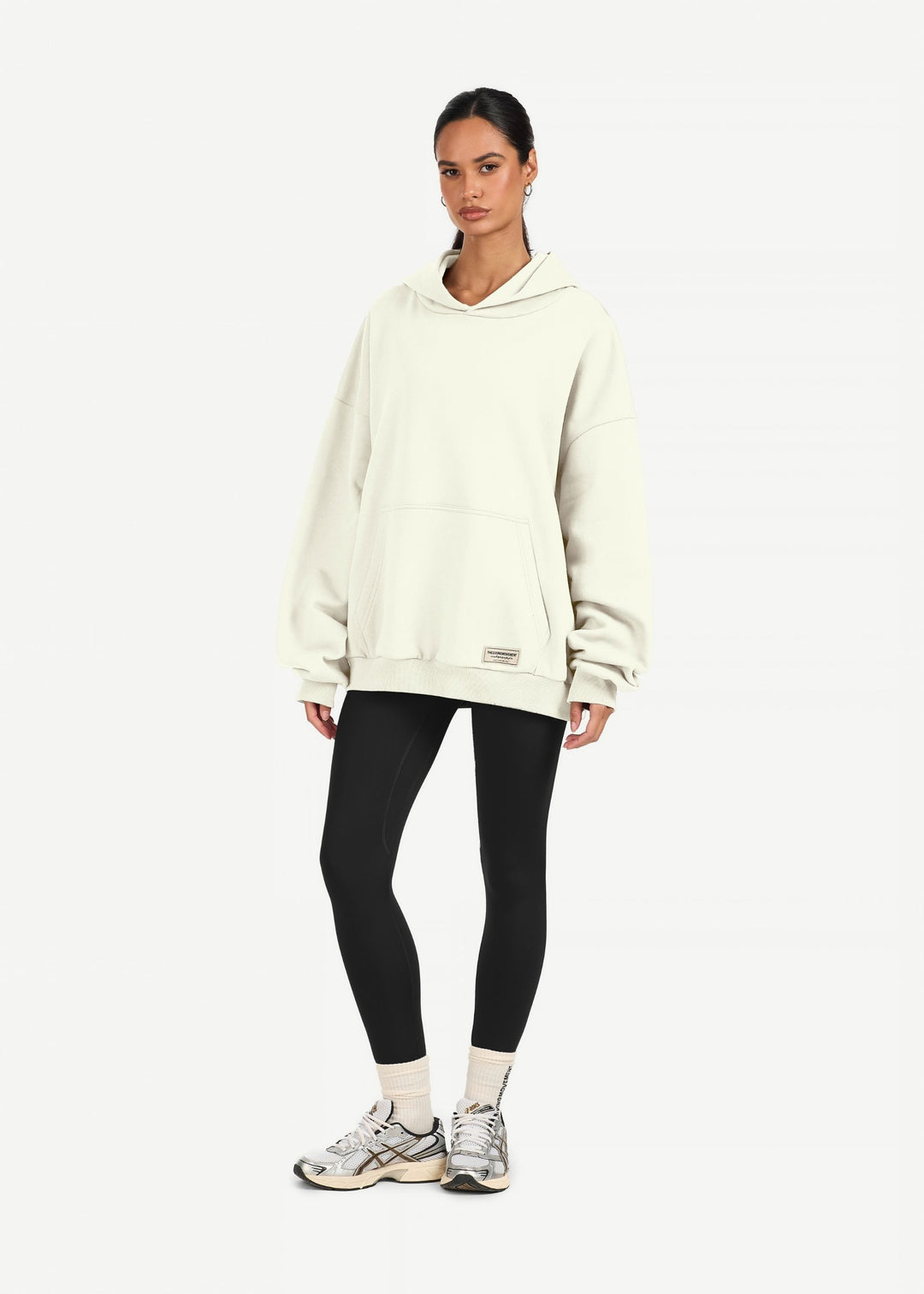 Cotton Oversized Boxy Hoodie - Curve Print