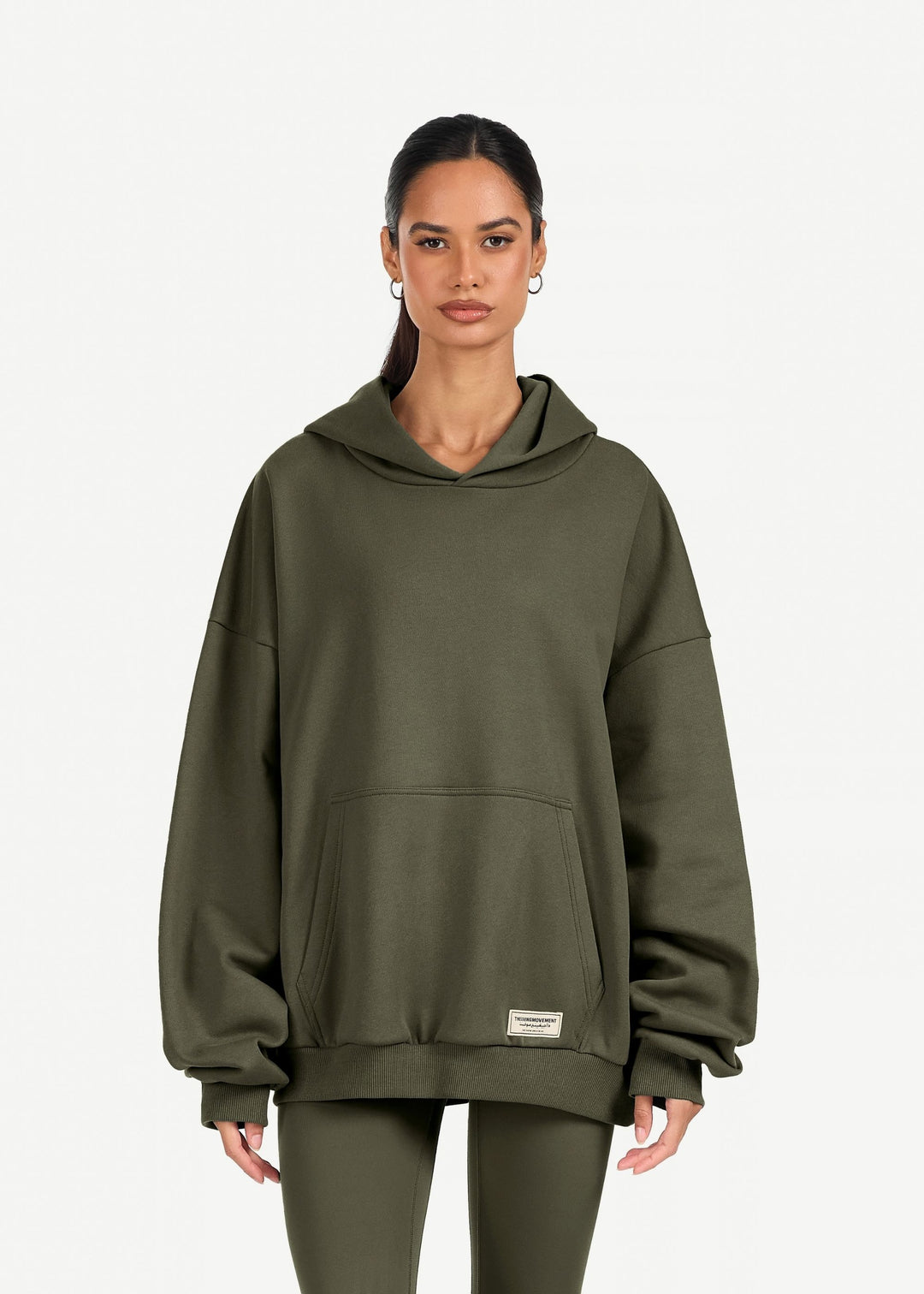 Cotton Oversized Boxy Hoodie - Curve Print