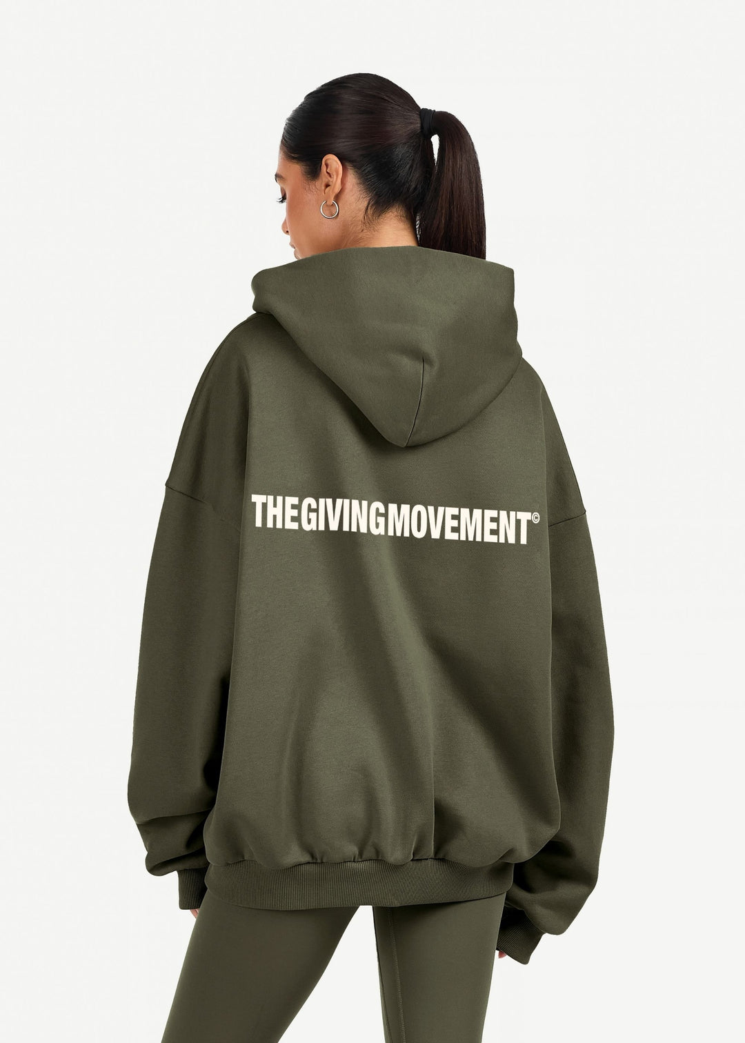 Cotton Oversized Boxy Hoodie - Curve Print