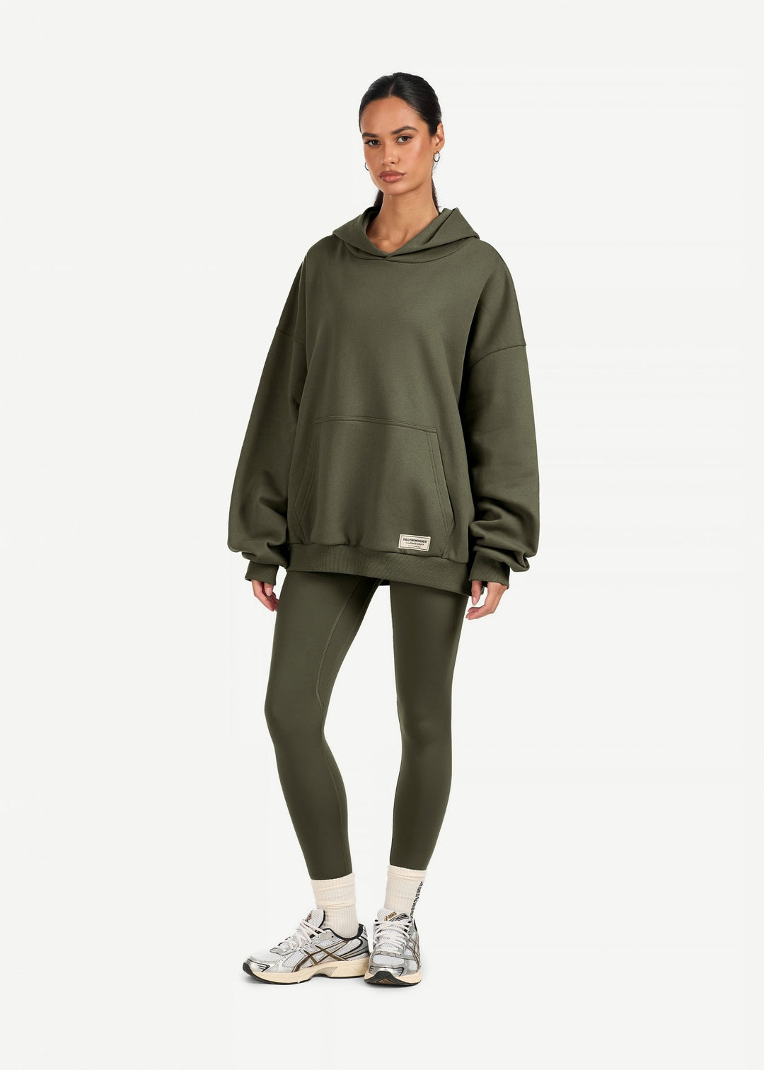 Cotton Oversized Boxy Hoodie - Curve Print