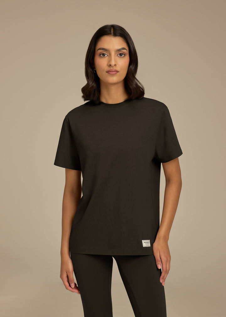 Womens Light Cotton Luxe Womens Relaxed Fit T-Shirt - Aqua Blue