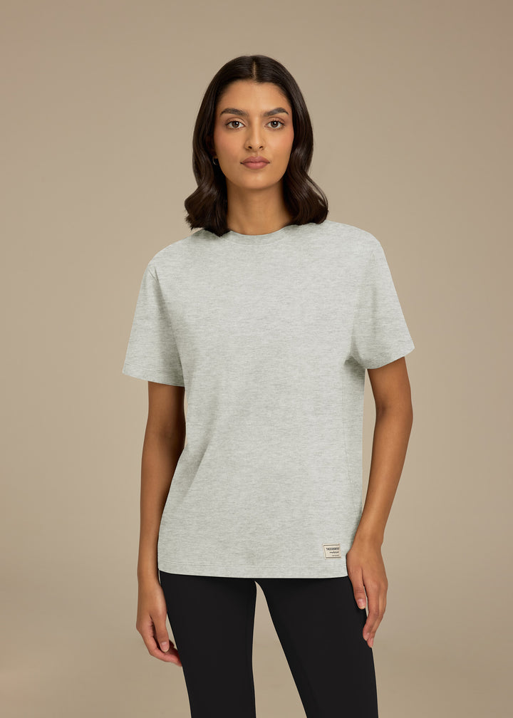 Womens Light Cotton Luxe Womens Relaxed Fit T-Shirt - Aqua Blue