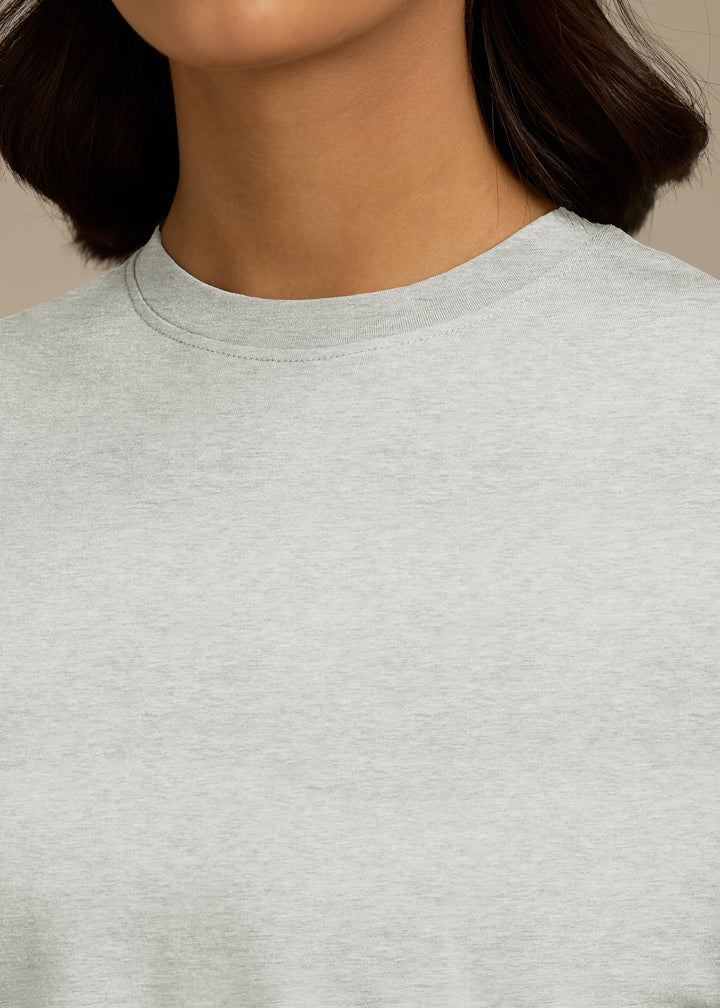 Womens Light Cotton Luxe Womens Relaxed Fit T-Shirt - Aqua Blue