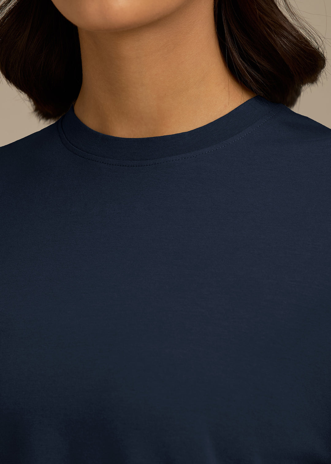 Womens Light Cotton Luxe Womens Relaxed Fit T-Shirt - Aqua Blue