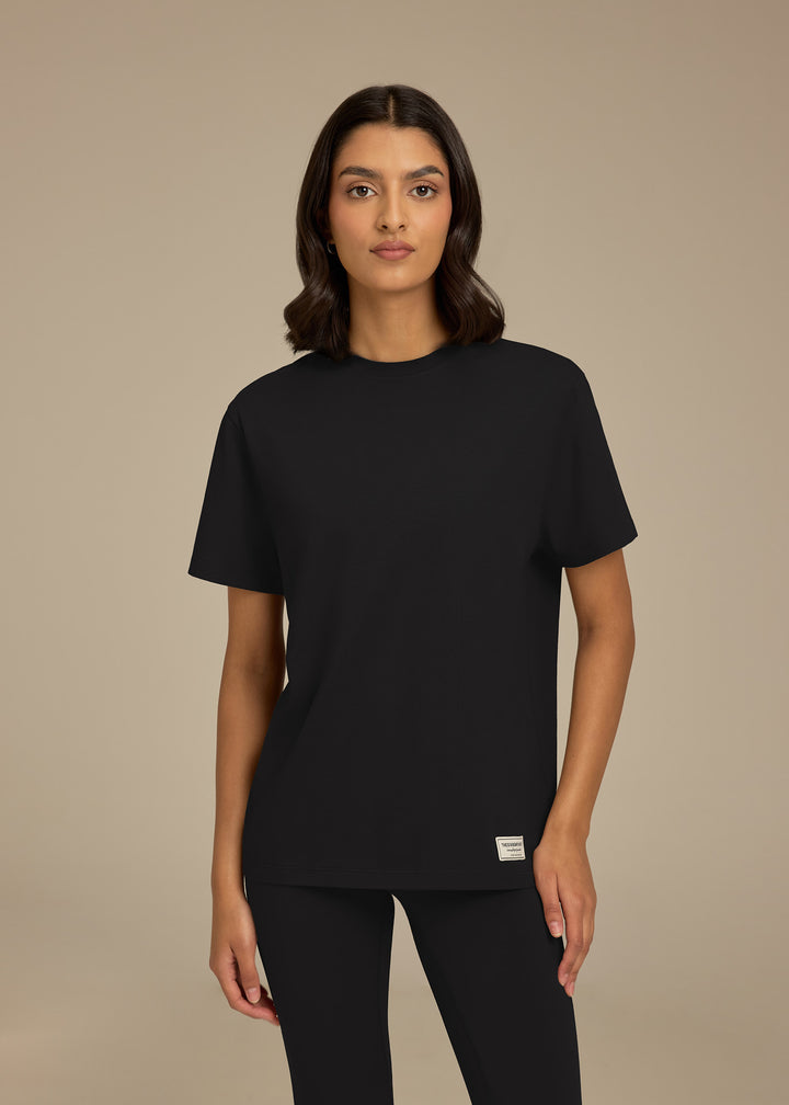 Womens Light Cotton Luxe Womens Relaxed Fit T-Shirt - Aqua Blue
