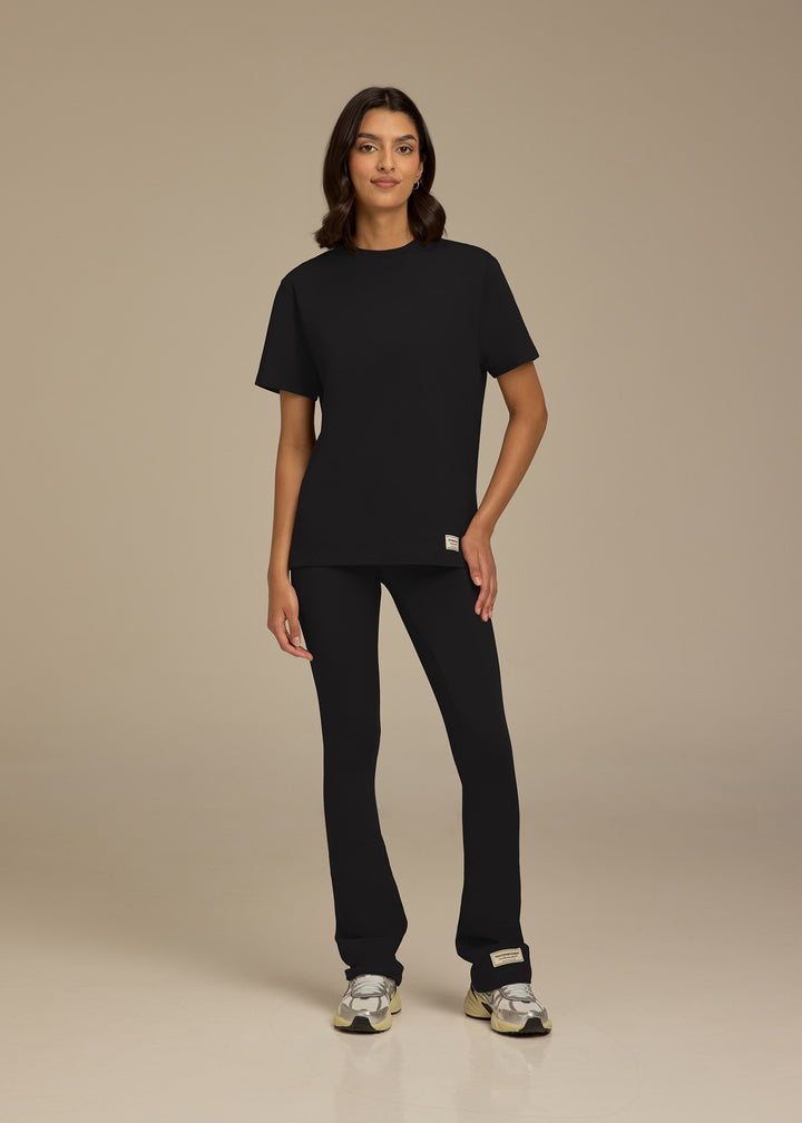Womens Light Cotton Luxe Womens Relaxed Fit T-Shirt - Aqua Blue