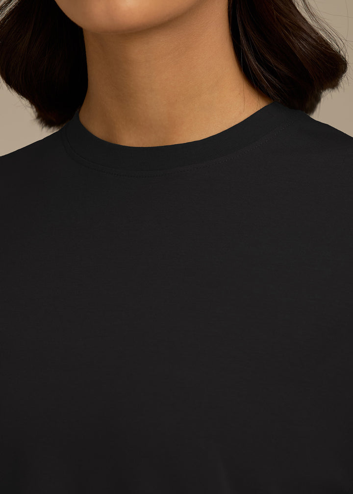 Womens Light Cotton Luxe Womens Relaxed Fit T-Shirt - Aqua Blue