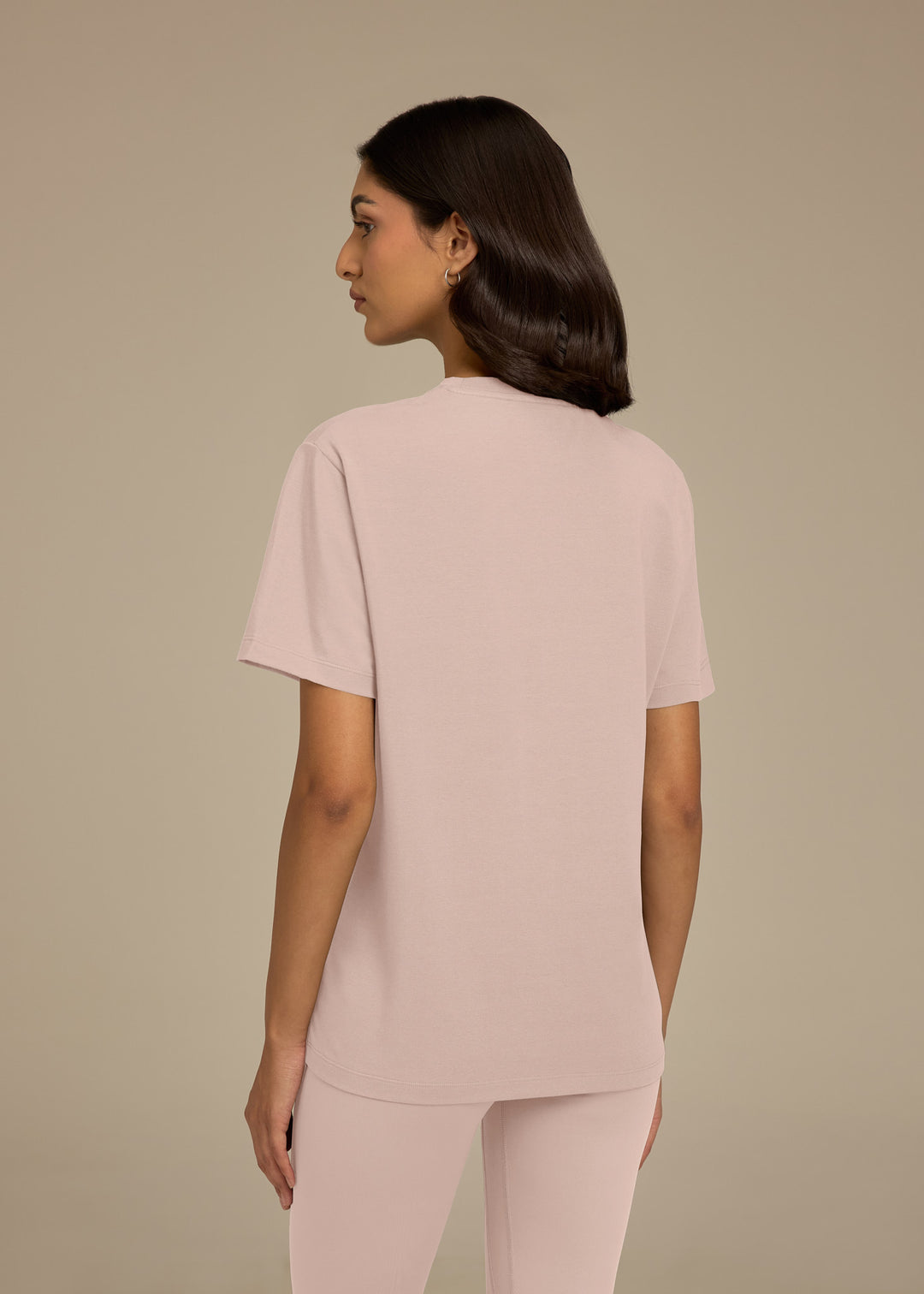 Womens Light Cotton Luxe Womens Relaxed Fit T-Shirt - Aqua Blue