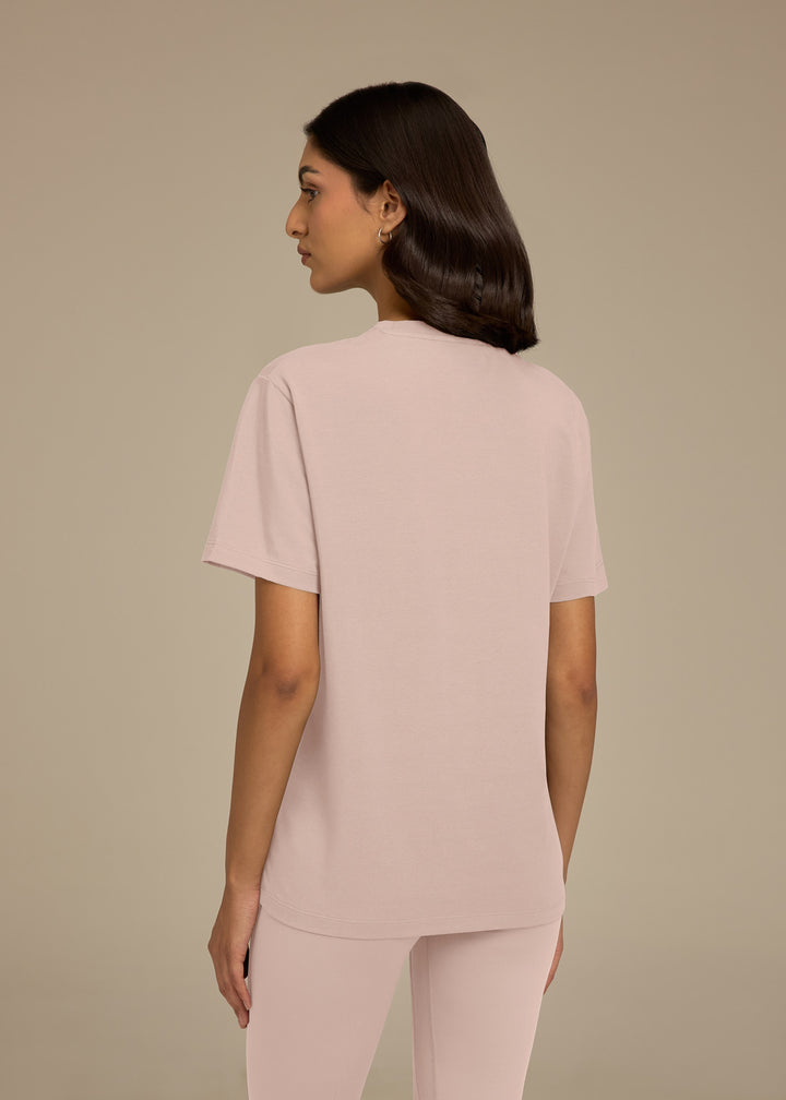 Womens Light Cotton Luxe Womens Relaxed Fit T-Shirt - Aqua Blue