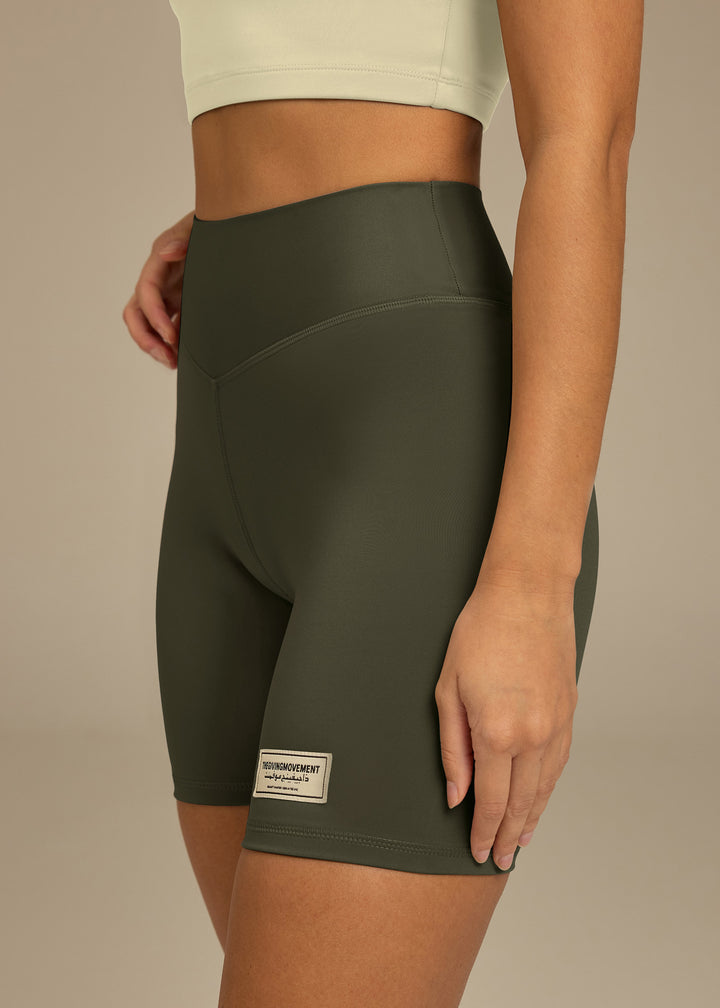 Softskin Biker Shorts - Olive